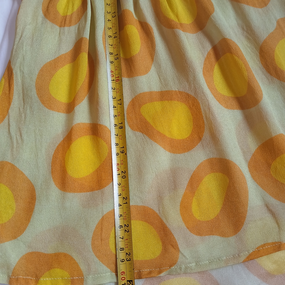 BL^NK LONDON MIRANDA PEASANT BOHO Yellow Patterned Women's Top BLIUSE . - Picture 15 of 15